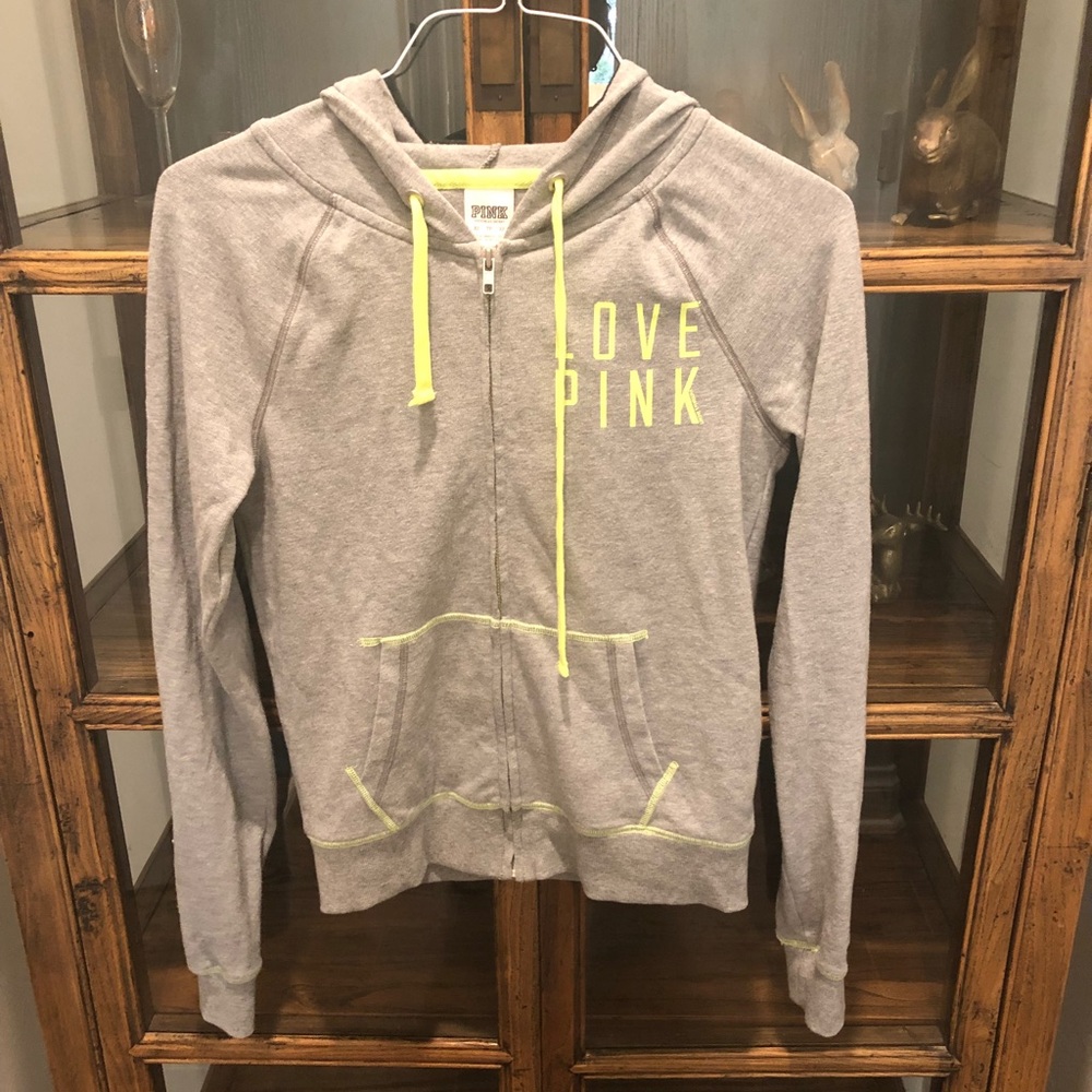 PINK zipper hoodie size XS
